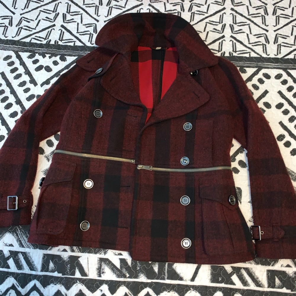 Burberry Brit Wool Coat with zip off bottom